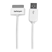 StarTech.com USB2ADC1M kabel til mobiltelefon Hvid 1 m USB A Apple 30-pin