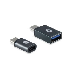 Conceptronic DONN04G kabel kønsskifter USB 3.1 Gen 1 Type-C, USB 2.0 Type-C USB 3.1 Gen 1 Type-A, USB 2.0 Micro Sort