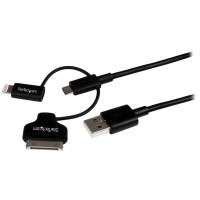 StarTech.com LTADUB1MB USB-kabel 1 m USB 2.0 USB A Micro-USB B Sort