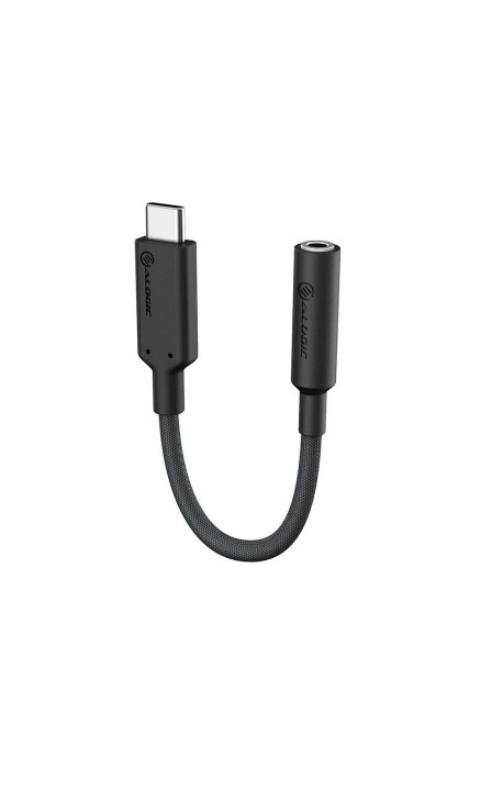 ALOGIC ELPC35A-BK kabel til mobiltelefon Sort 0,1 m USB-C 3,5 mm