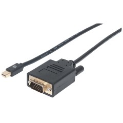 Manhattan 152167 videokabel adapter 1,8 m Mini DisplayPort VGA (D-Sub) Sort