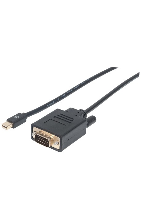 Manhattan 152167 videokabel adapter 1,8 m Mini DisplayPort VGA (D-Sub) Sort