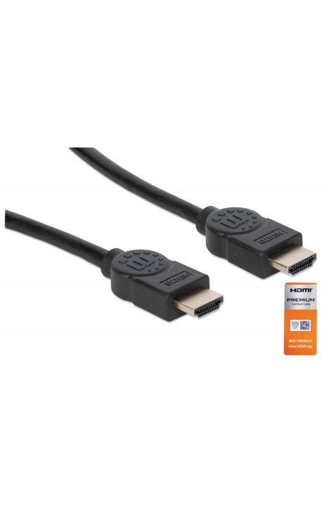 Manhattan 355346 HDMI-kabel 1,8 m HDMI Type A (Standard) Sort