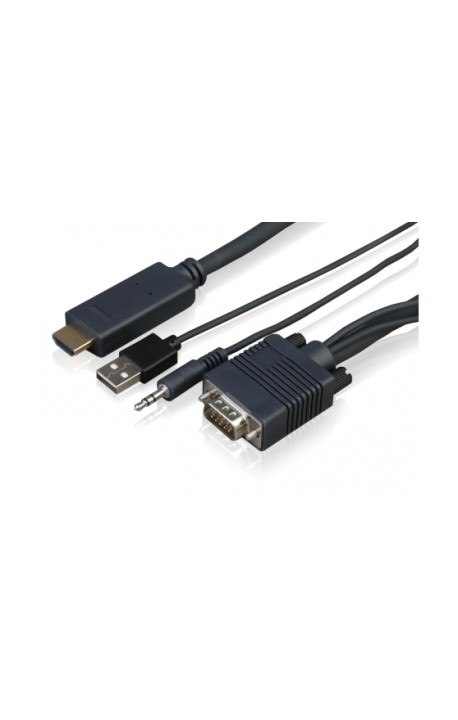 Sony CAB-VGAHDMI1 videokabel adapter 1 m VGA/3.5 mm HDMI Sort