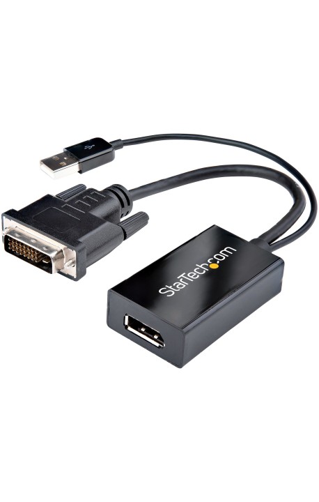 StarTech.com DVI2DP2 videokabel adapter 0,254 m DVI-D DisplayPort Sort
