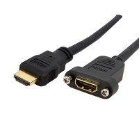 StarTech.com HDMIPNLFM3 HDMI-kabel 0,9 m HDMI Type A (Standard) Sort